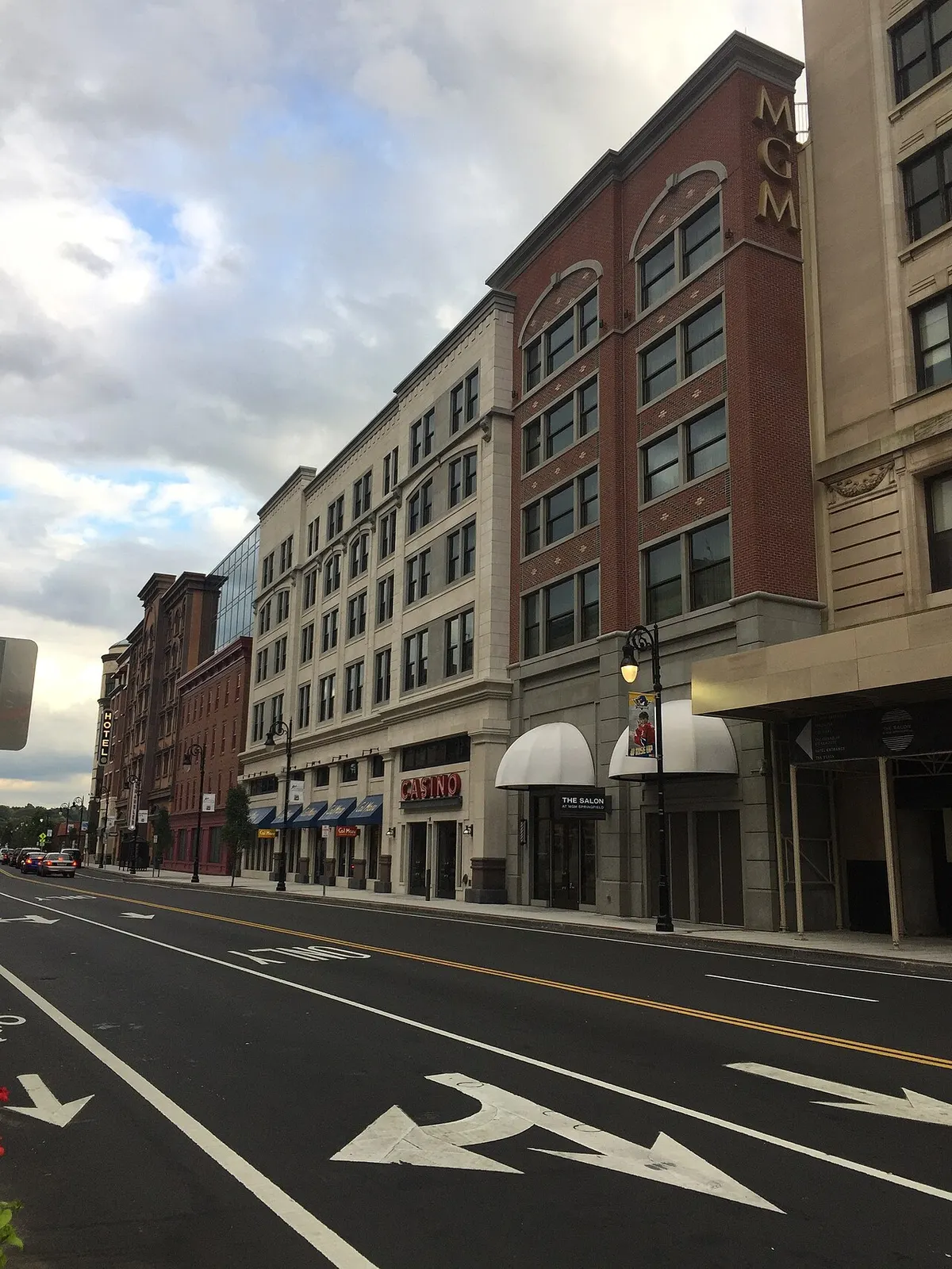 MGM Springfield exterior on Main Street in 2018