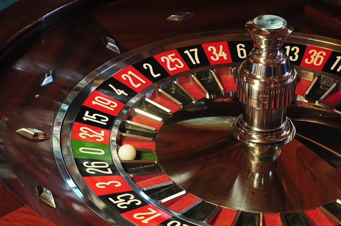 Reference photograph of a roulette wheel at Spielbank Wiesbaden, Germany