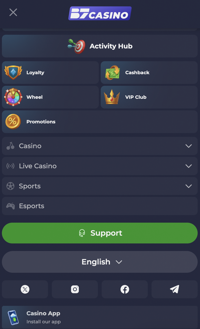 Download B7 Casino App, Mobile Casino iPhone and Android